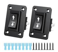 ZiStarlilife Interruptor momentáneo de polaridad inversa DPDT de 30 A, balancín de 12 V CC para palanca para remolque de lengüeta para estabilizador, control de motor de gato de RV, paquete de 2 (2