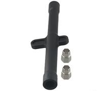 ZiStarlilife Juego de 4 llaves de vaso de 9/10/11/12 mm, llave de grifo de plástico extra larga para fijar tornillo de herradura, tuerca de drenaje, instalación de fontanería, color negro, 18 cm