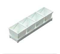 ZiStarlilife Juego de alféizar de ventana con bandeja de drenaje macetas de plástico, para cultivo de hierbas en interiores, kit de jardín en casa (modelo nuevo de 10 cm)