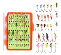 ZiStarlilife Juego de anzuelos luminosos para pesca en hielo con cabezas pesadas para lubina y lucio en agua salada o agua dulce, diseño de púas para una captura segura, varios tamaños incluidos