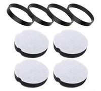 ZiStarlilife Juego de correa y filtro de aspiradora compatible con Bissell para CLEANVIEW 2112, 1520, 23T7, 3130, parte #1604896/1604895, paquete de 4 unidades cada uno para una limpieza eficiente del