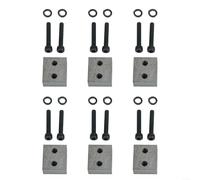 ZiStarlilife Juego de cuchillas de corte de barras de refuerzo eléctricas, 6 piezas, cuchillas de mandíbula de repuesto de acero hidráulico de acero con tornillos para barra de acero redonda de acero