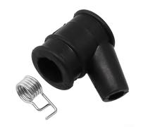 ZiStarlilife Juego de tapa y resorte de recortadora de cuerda, cubierta protectora de chispas de goma negra de 5 mm, compatible con piezas de repuesto de equipos de potencia de cortacésped y soplador