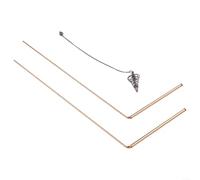ZiStarlilife Kit de 2 varillas telescópicas de radiestesia y péndulo de cobre, herramientas de adivinación hechas a mano de cobre 999% para búsqueda de agua, detección de minerales, curación