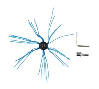 ZiStarlilife Kit de barrido de chimenea, kit de cabezal de cepillo de chimenea de nailon flexible para barrido eléctrico, eliminación eficiente de hollín y escombros para chimeneas y revestimientos de