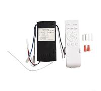 ZiStarlilife Kit de control remoto de ventilador de techo CC inteligente con interruptor de temporizador de 6 velocidades, control de luz, función hacia adelante, atrás, soporte de montaje en pared