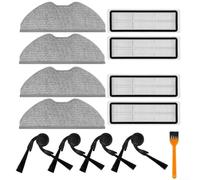 ZiStarlilife Kit de piezas de repuesto para Xiaomi Robot Vacuum H40 OV51 con 4 cepillos laterales, 4 filtros HEPA, 4 almohadillas de fregona y cepillo de limpieza para un mantenimiento eficiente de la