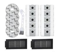 ZiStarlilife Kit de repuesto de 17 piezas para Ecovacs para DEEBOT T50 Pro para OMNI para GEN2: fregonas, bolsas de polvo, filtros, cepillos; limpieza profunda de suelos, esquinas y pelo de mascotas