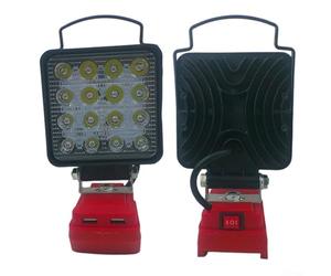 ZiStarlilife Linterna LED de trabajo inalámbrica con 16 LED y cabezal giratorio de 330°, carga USB compatible con batería Einhell 4511396/4511437 de 18 V