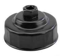 ZiStarlilife Llave de filtro de aceite de 76 mm, estilo tapón, 14 flautas, acero al carbono, con chorro de arena, antideslizante, para mantenimiento de automóviles, camiones, motocicletas, motos