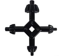 ZiStarlilife Llave de trinquete multifunción 4 en 1, llave de portabrocas y abrelatas de seguridad, herramienta manual compacta para portabrocas de 127 mm y 175 mm, portátil para reparación y