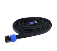 ZiStarlilife Manguera plana de PVC, cinturón de agua flexible para riego de jardín, tubo de aspersor automático de ahorro de agua con accesorios para césped, cama de flores, parche de verduras, 25