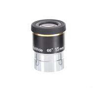 ZiStarlilife Ocular telescópico astronómico ultra ancho de 66 grados con ocular plegable para observar estrellas y ver paisajes, cuerpo de metal, 125 pulgadas, negro (15 mm)