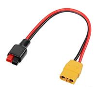 ZiStarlilife Paquete de 1 cable de extensión solar de 30 A 12 AWG para entrada macho XT90, cable de alimentación de alta corriente para generador portátil y bicicleta eléctrica, apilamiento vertical