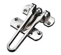 ZiStarlilife Paquete de 1 cerradura de puerta de barra oscilante, pestillo de seguridad de acero inoxidable para dormitorio, hotel, hebilla antirrobo con base de alta resistencia, protector seguro