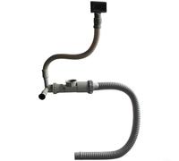 ZiStarlilife - Paquete de 1 tubo de drenaje para fregadero de cocina con diseño de ahorro de espacio de 45 grados y trampa antiolor, material de polipropileno grueso con refuerzo de alambre de acero