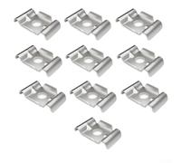 ZiStarlilife Paquete de 10 abrazaderas de acero inoxidable galvanizadas con forma de mariposa para almohadillas de doble polo (galvanizadas)