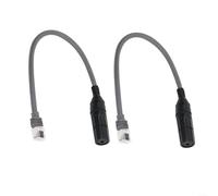 ZiStarlilife Paquete de 2 conectores adaptadores Ethernet spx macho a RJ45 hembra para Starlink para gen3 V3 rectangular para configuración de satélite, goma y cobre, gris, 30 cm, ideal para redes al