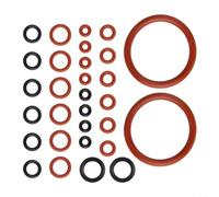 ZiStarlilife Paquete de 30 juntas tóricas de goma para válvula de vapor de máquina de café SAECO y válvula de salida de agua compatibles con Spidem y para modelos GAGGIA negro y rojo -40 ~ 200 ℃ kit
