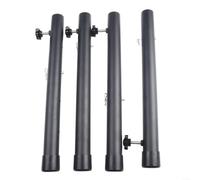 ZiStarlilife Paquete de 4 extensores de patas de mesa, elevadores de altura ajustables para mesas plegables, patas rectas dobladas con patas de goma antideslizantes, construcción de acero de múltiples