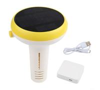 ZiStarlilife Probador solar inteligente de calidad del agua para piscina, monitor de salinidad de pH ORP 7 en 1 con alertas de aplicación, sensor inalámbrico IP67 para seguimiento de datos en tiempo