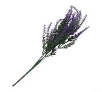 ZiStarlilife Ramo de flores artificiales de lavanda de 5 tallos, arreglo floral realista de plástico sintético de 1417 pulgadas para centro de mesa de boda, decoración del hogar, fiesta, oficina