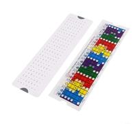 ZiStarlilife Regla deslizante de escala de guitarra de PVC de 28 x 8 cm con posiciones pentatónicas, diatónicas y modales codificadas por colores para guitarras acústicas y folclóricas, ideal para