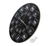 ZiStarlilife Reloj de pared de tabla periódica, diseño de símbolos de química para laboratorio, hogar, oficina, aula, pieza de arte de ciencia, tablero de densidad,