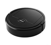 ZiStarlilife Robot aspirador 3 en 1, vacío automático, robot para HOOVER, 18 × 18 × 5.6 cm, batería recargable por USB de 300 mAh con cepillos dobles para limpieza de pisos domésticos (negro)