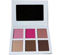 ZiStarlilife Rubor iluminador de 6 colores para paleta para contornear, acabado nacarado con fórmula de control de aceite, juego de maquillaje compacto para uso diario y aplicaciones profesionales (A)