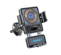 ZiStarlilife Soporte de cargador de coche inalámbrico de 66 W, soporte de teléfono con sujeción automática con adaptador magnético para iPhone, para Samsung para GALAXY, soporte de carga rápida para