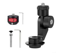 ZiStarlilife Soporte para cámara de acción, soporte para tapa de vástago de bicicleta M6 de 40 mm, adaptador giratorio con junta de absorción de golpes para vástago de 28,6 mm (kit de adaptador)
