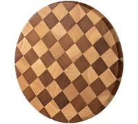 ZiStarlilife Tabla de cortar de ébano y madera de caucho con patrón de tablero de ajedrez, corte grueso de doble cara para superficie, empalme sin costuras, agarre cómodo, acabado apto para alimentos
