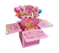 ZiStarlilife Tarjetas de cumpleaños 3D Up con caja, juego de tarjetas de felicitación de papel de alta calidad para mujeres, hombres y niños, para un impresionante diseño tridimensional para fiesta
