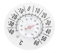 ZiStarlilife Termómetro de ventana de plástico transparente de 18 cm, sin batería, impermeable, medidor de temperatura al aire libre con instalación autoadhesiva para monitoreo del clima en el hogar