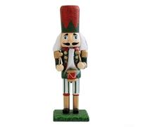 ZiStarlilife The Christmas Workshop - Adornos de cascanueces de madera de 16 cm, decoraciones tradicionales de Navidad, figuras de marionetas de escritorio, regalos de decoración de fiesta de