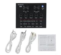 ZiStarlilife V8 - Juego de tarjetas de sonido externas, sistema de tarjetas de sonido, salida de audio, mezclador de DJ, tarjeta de sonido para computadora, teléfono, juegos, anunciar
