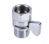 ZiStarlilife Válvula de cierre de control de flujo de latón cromado para cabezal de ducha, regulador de presión de agua, conexión G1/2, accesorio de baño