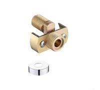 ZiStarlilife Válvula de ducha de pie doblado de cobre, ángulos de ajuste de salida de agua de 0 a 40 °, válvulas de ducha de pie curvado, para grifos de pared de agujero central de 150 mm (extendidos)