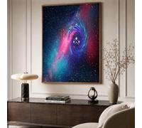 ZISTRCBAO Cuadro De Pared Con Nebulosa Espiral De Un Solo Brazo, Universo De Ciencia Ficción Art Pintura Al Sobre Lienzo, Para Sala De Estar, Decoración De Paredes De Hogar, Sin Marco, 30×40 cm