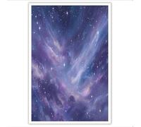 ZISTRCBAO Cuadro Sobre Lienzo Arte De Pared Espacio Nebulosa 80×120 cm, Universo De Ensueño Cielo Estrellado Moderno Cuadros Pared Salón Comedor Dormitorio Arte Contemporáneo Impresión