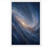 ZISTRCBAO Cuadro Sobre Lienzo Arte De Pared Vía Láctea Galaxia Espiral 70×100 cm, Universo Misterioso Moderno Cuadros Pared Salón Comedor Dormitorio Arte Contemporáneo Impresión
