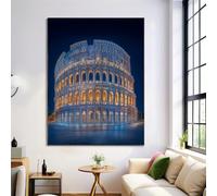 ZISTRCBAO Impresión sobre lienzo Coliseo Romano, Laminas Decorativas de Estilo Retro Histórico, para decoración de pared, dormitorio, salón, hogar, decoración, 50×70 cm