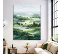 ZISTRCBAO Lienzo Arte De La Pared 50×70 cm, Impresión En Lienzo Con Campos Minimalistas, Paisajes De Pintura Al Óleo Vintage Impresiones Sobre Canvas De Arte Pared De Lona Baño Dormitorio