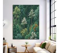 ZISTRCBAO Lienzo Densa Selva Tropical Para Pared, Estilo De Ilustración Natural Póster Sin Marco Para Oficina Dormitorio Salón Decoración 30×40 cm Sin Marco