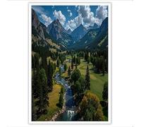 ZISTRCBAO Lienzos Decorativos Montañas Rocosas De Colorado 70×100 cm Sin Marco Cuadro Sobre Lienzo Magnífico Paisaje Natural, Arte De La Pared Para El Cuarto De Sala De Estar Del Dormitorio