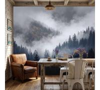 ZISTRCBAO Papel Pintado 350x256cm Niebla Entre Nubes Bosque De Abetos