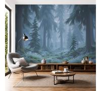 ZISTRCBAO Papel Pintado 3D Efecto Bosque Brumoso Sanador 400x280cm