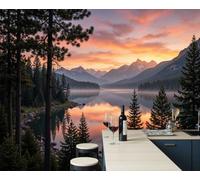 ZISTRCBAO Papel Pintado Panorámico Paisajes De Montaña Curativos 250x175cm