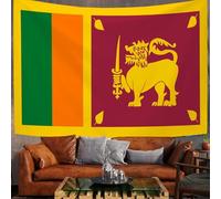 ZISTRCBAO Tapiz Decorativo De Bandera De Sri Lanka, Amor Por El País Tapiz Para Colgar En La Pared, Tapices Decoración Para Sala De Estar Dormitorio 150x100cm
